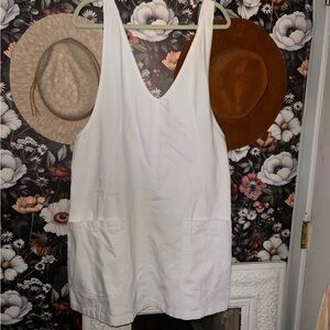 NWOT Free People white denim jumper SIZE SMALL